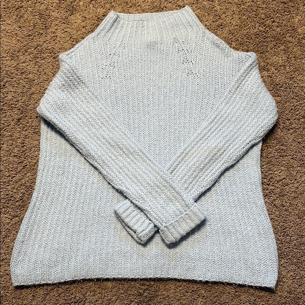 Cozy Knit Sweater in Light Blue